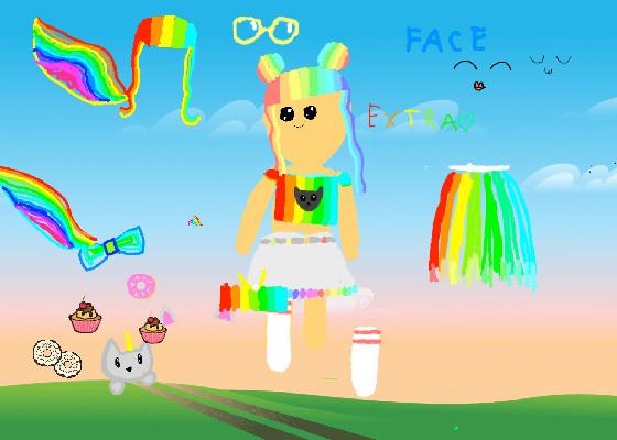 Dressup Cute Rainbow girl 1