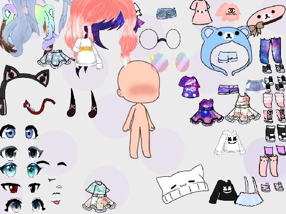 gacha cutie dressup 😝😝 1 1 1