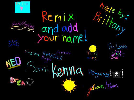 remix add your name 1