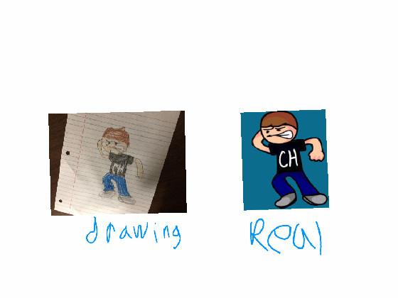 my drawing compared to real