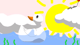 just a drawing of a duck