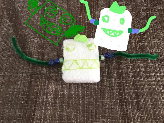 draw my homemade green from rainbow friends 1