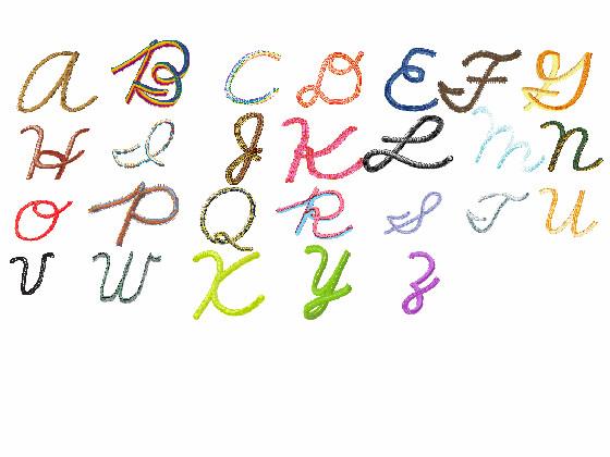 Cursive letters