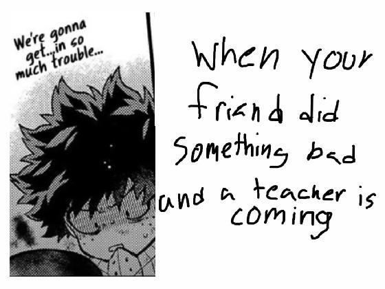 in trouble MHA meme