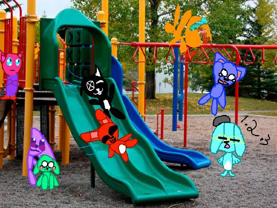 My ocs at the park! ALSO YOU CAN ADD UR OC(THEY’RE PLAYING HIDE AND SEEK) 1 1