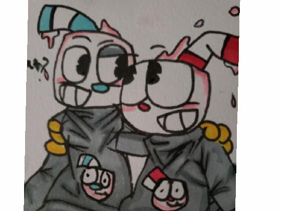 cuphead and mugman ❤🧡💛💚💙💜🤎🖤🤍