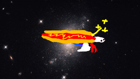 space unicorn hot dog