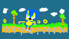 sonic but i drew it