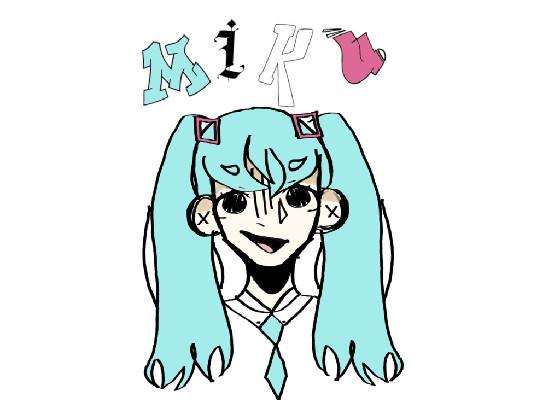 drawing of miku