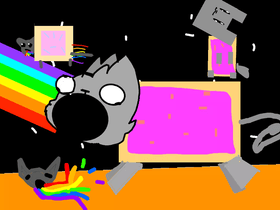 Funny scared nyan cat meme🤣😂🤣😂