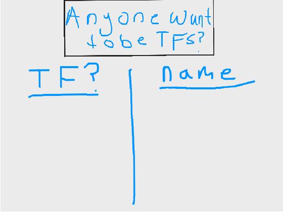 Anyone want to be tfs?