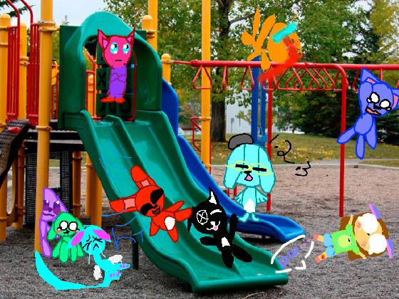 My ocs at the park! ALSO YOU CAN ADD UR OC(THEY’RE PLAYING HIDE AND SEEK) 1 1 1 1
