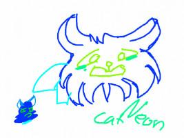 neon cat cry