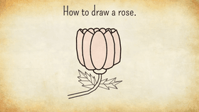 How to draw a rose.