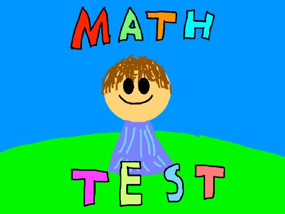 Math Test (Customizable)