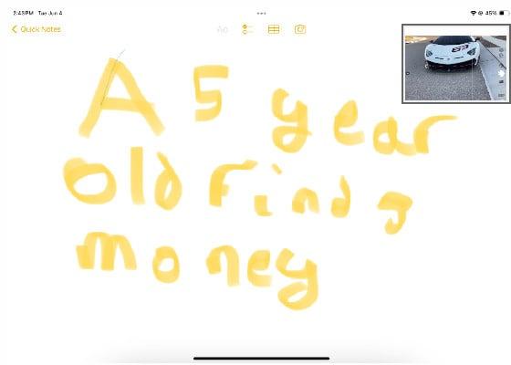 a 5year old kid finds $5