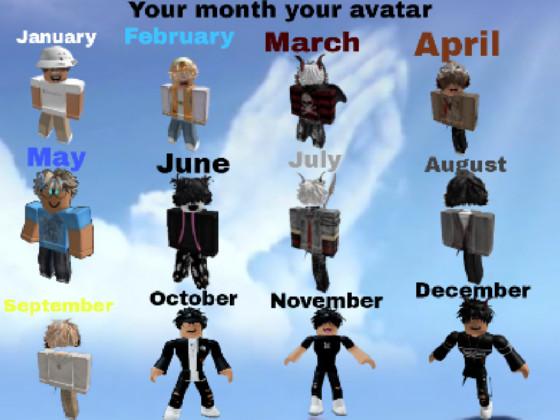 Your month your avatar (boy edition) 