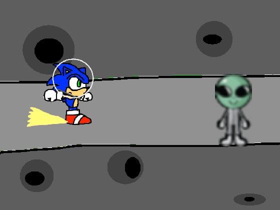 Sonic dash In SPACE