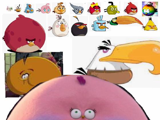 Angry Birds Toons Size Comparison (PNG)