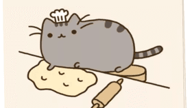 pusheen cooking