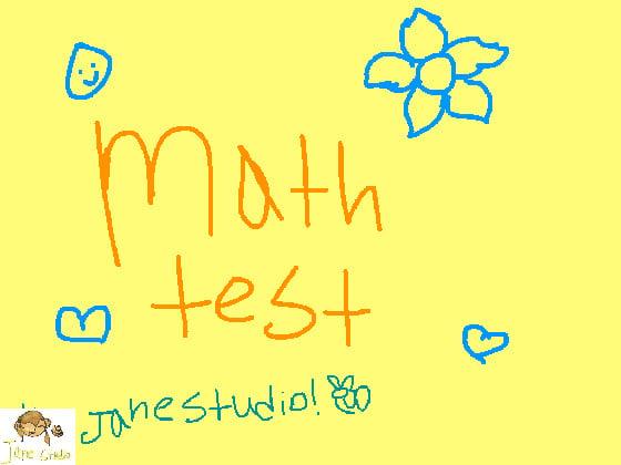 Math test!🌸😄❤️