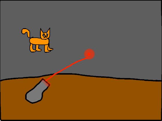 cat follows the laser