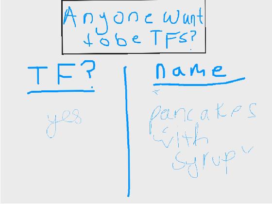 Anyone want to be tfs? 1