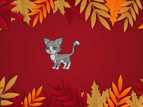 A cat in fall