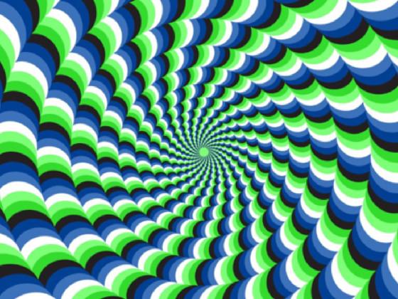 Green beam illusion