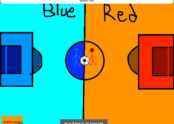 2-Player Soccer (Red vs Blue)