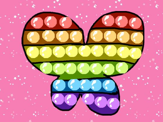 Raibow butterfly pop it