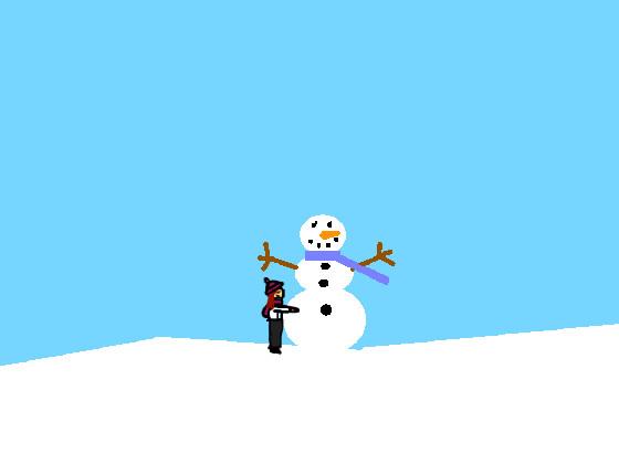 Add you as child making snowman⛄️