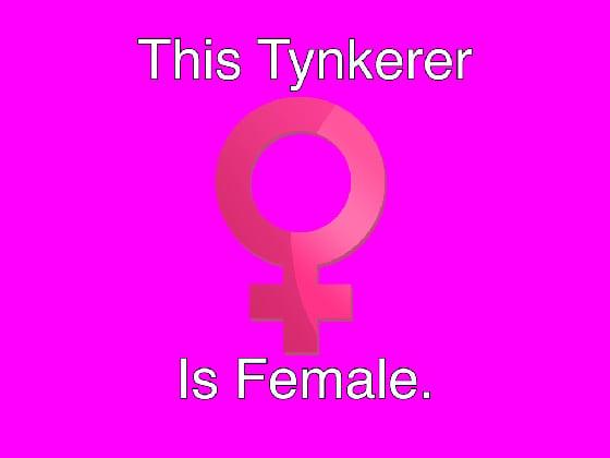 Tynker card: This Tynkerer is female.