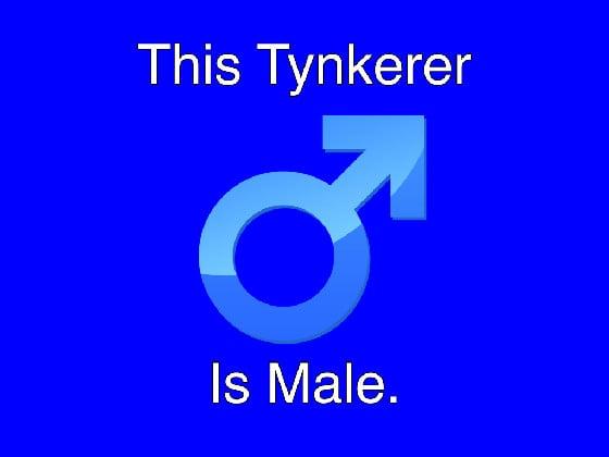Tynker card: This Tynkerer is male.