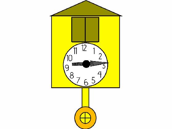 Yellow cuckoo clock