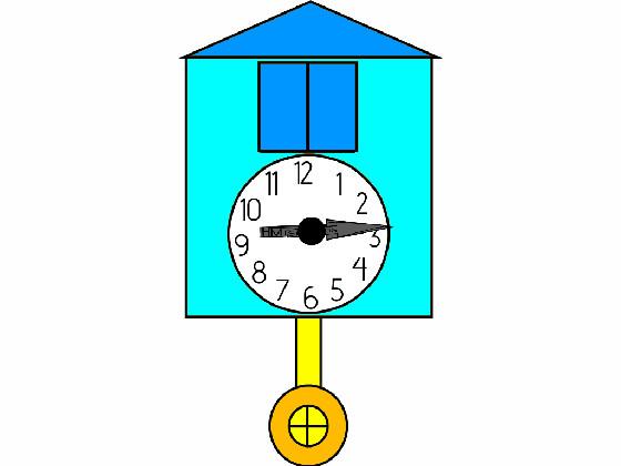 Cyan Cuckoo clock