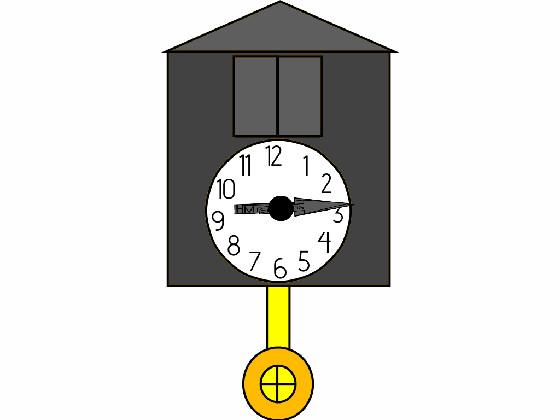 Light black cuckoo clock