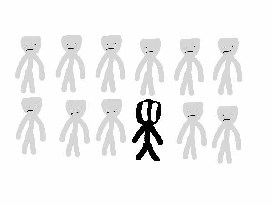 Add your oc as a stickman.