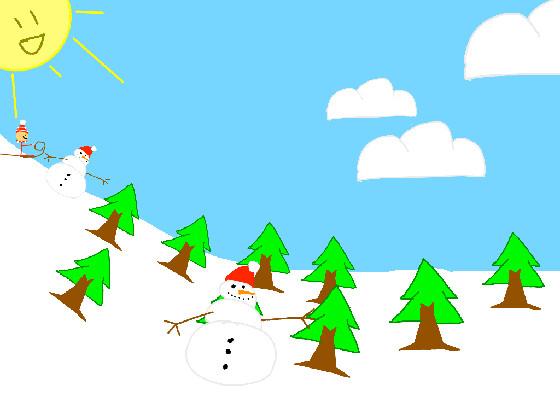 Create a Winter Scene (Sledding)