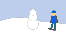 Me Bulding a Snowman!!!