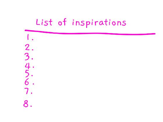 List of inspirations