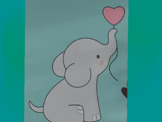 cute elephant with cute mu
