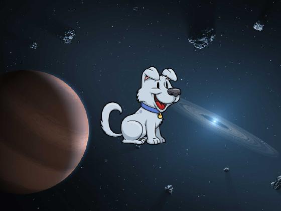 spinning dog in space