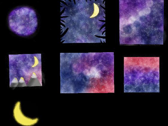 space/night sky drawings