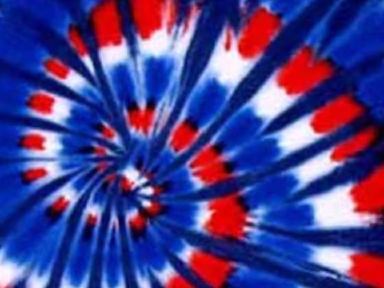 red blue tie die spinner 