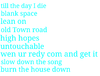 these are some songs i like!