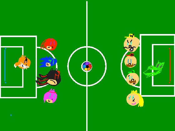 2-Player Team Sonic vs Team mario soccer 1