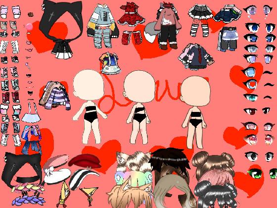 Valentines gatcha life dress up❤️