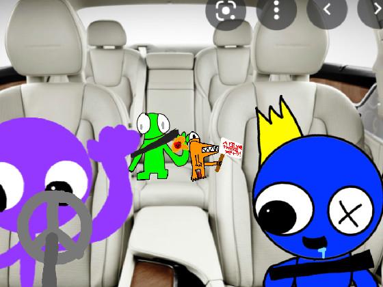 rainbow friends in the car 1