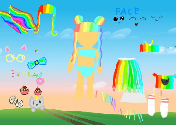 Dressup Cute Rainbow girl 1